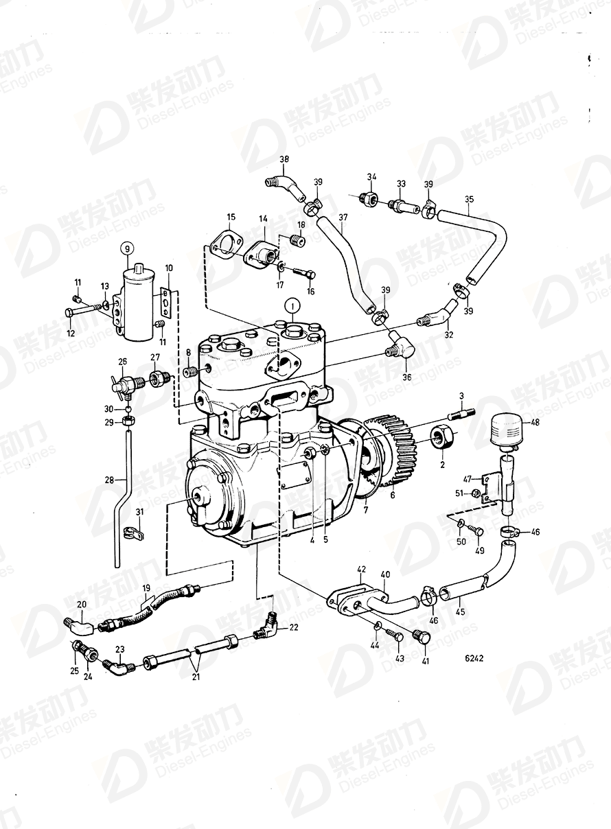VOLVO Compressor, exch 3803662 Drawing